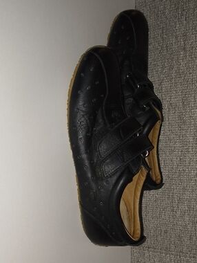 Women's Lacoste Black Leather Casual Strap Shoes